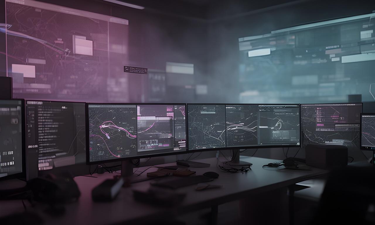 Logistics control room with route maps and live delivery screens